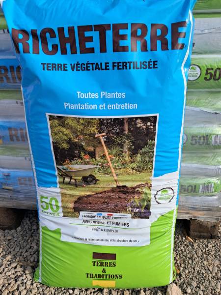 Terre végétale fertilisée 50 L